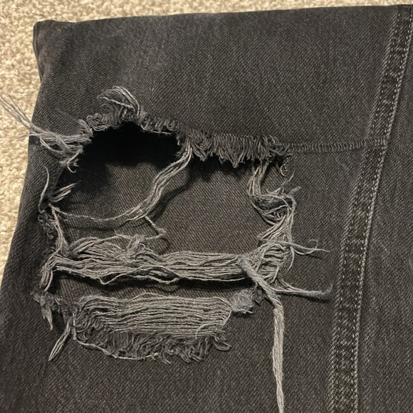 We The Free Black Cropped Jeans with Frayed Hem - Picture 5 of 7